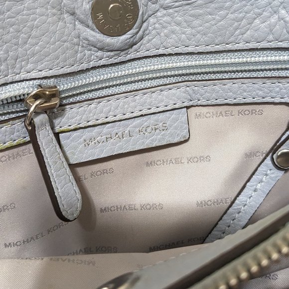 Michael Kors Convertible Tote Large Mercer Shoulder Bag Denim Blue - Picture 10 of 16